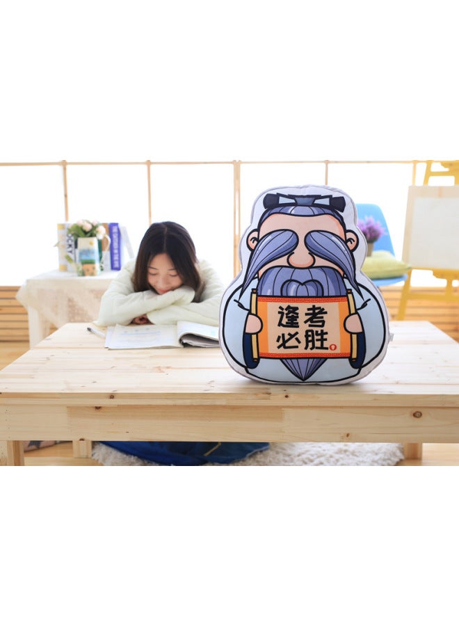 Creative Funny Every Exam Must Pass Nap Pillow South Kong Grandpa Cushion Exam College Entrance Examination Must Win Classmates Graduation Gift-Color:Square Air Conditioner Quilt-Height:Pillow (45*35 * 10cm)  - Image 3