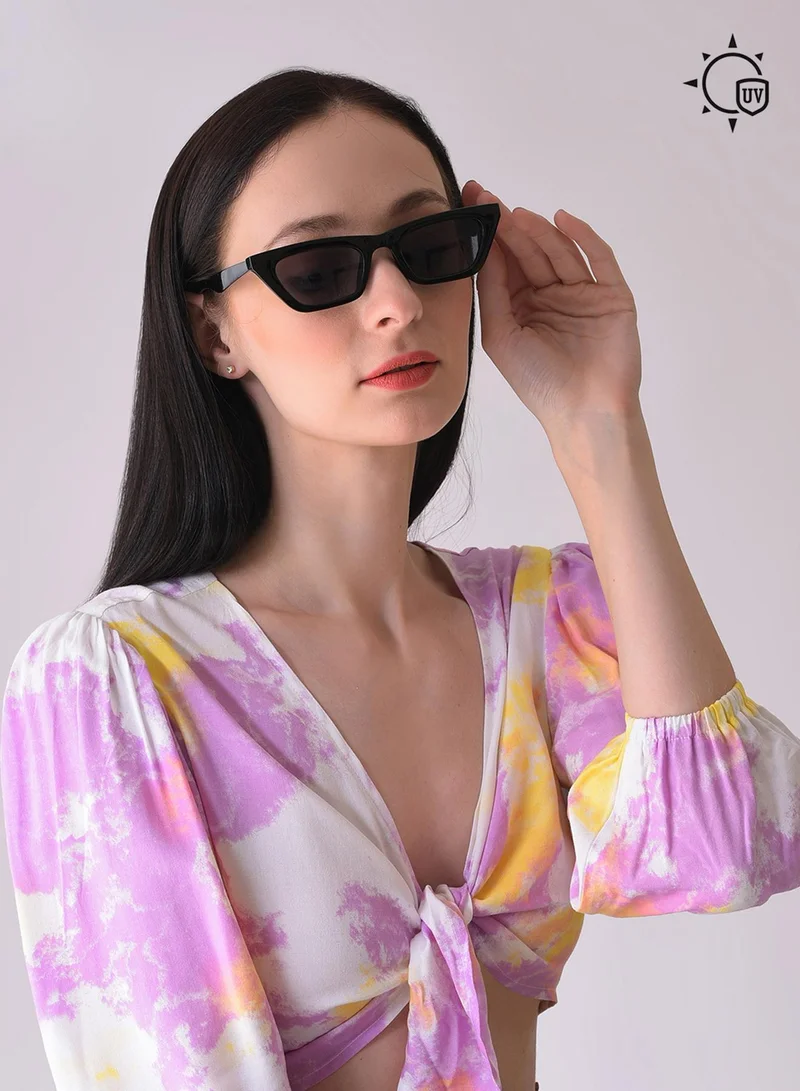 صوص هاوت نظارة شمسية عين القطة سوداء بعدسات سوداء