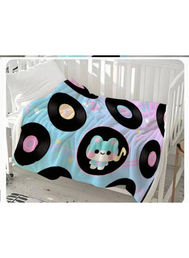 general Children's or student cartoon flannel thin blanket (warm and comfortable, suitable for sleep, games) 100cm*150cm - Image 1