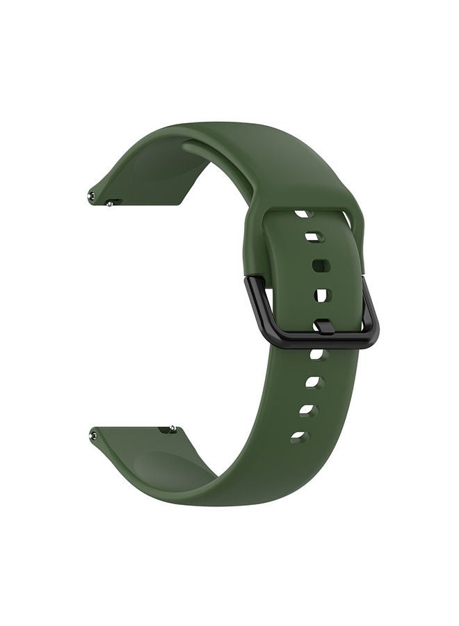 O Ozone Silicone Strap Compatible With Samsung Galaxy Watch 3 45mm / Galaxy Watch 46mm / Gear S3 Frontier / Classic / Watch GT 2 46mm Bands 22mm Soft Silicone Smart Watch Band for Men Women- Green - Image 3