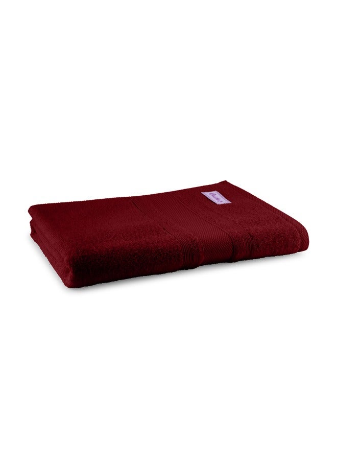 BYFT Home Castle (Maroon) Premium Cotton Bath Sheet (90 X 180 Cm-Set Of 1) Highly Absorbent, High Quality Bath Linen With Diamond Dobby 550 Gsm - Image 4