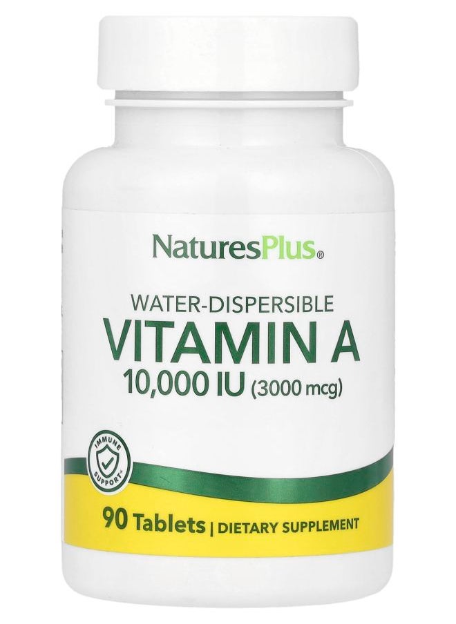 NaturesPlus Water-Dispersible Vitamin A 10000 IU (3000 mcg) 90 Tablets 