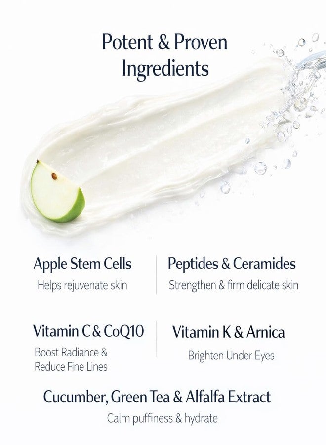 NAELI Eye Cream for Dark Circles, Puffiness & Wrinkles with Anti Aging Apple Stem Cell & Peptide Complex - Reduces Fine Lines, Diminishes Bags & Restores Under Eye, 15ml - Image 4