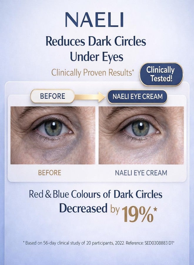 NAELI Eye Cream for Dark Circles, Puffiness & Wrinkles with Anti Aging Apple Stem Cell & Peptide Complex - Reduces Fine Lines, Diminishes Bags & Restores Under Eye, 15ml - Image 2