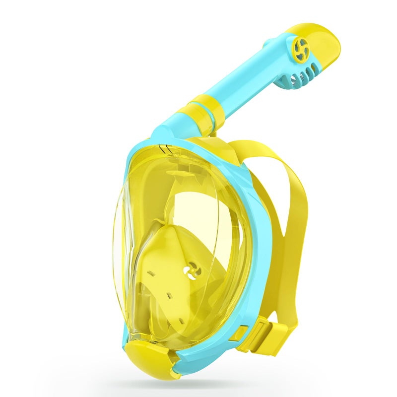 Greatever Snorkeling Gear for Kids Ideal Gifts of Kids Snorkel Mask Macaron Candy Dual Color Full Face Snorkel Mask with Camera Mount Safe Breathing for Enchanting Travel - Image 2