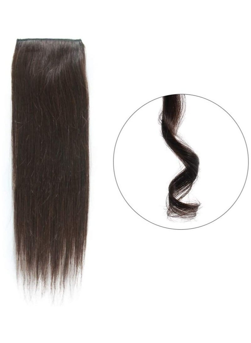 Estelle Nature HAIR Clip in Double Drawn Short Straight Invisible Hair pieces for Thinning Hair Adding Hair Volume Dark Brown - Image 3