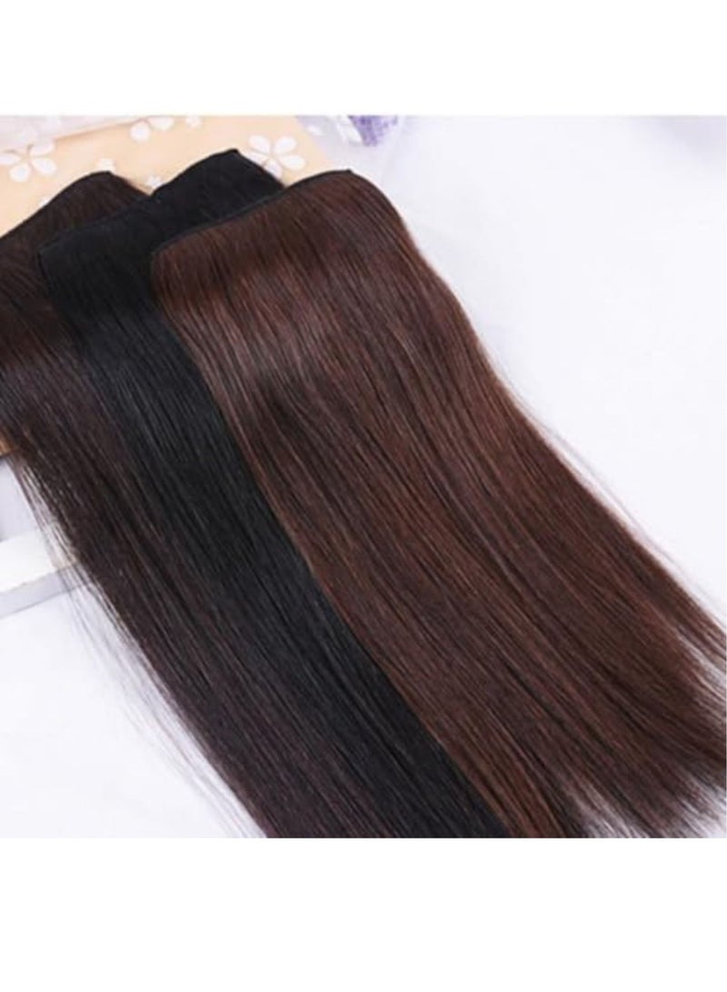 Estelle Nature HAIR Clip in Double Drawn Short Straight Invisible Hair pieces for Thinning Hair Adding Hair Volume Dark Brown - Image 4