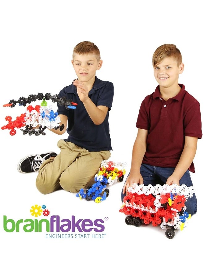 VIAHART VIAHART Brain Flakes 3-in-1 Building Kit with Detailed Step by Step Instructions - 580 Pieces to Build All 3 Vehicles - Wheel Pieces and Special Parts are Included - Ages 7 and Up  - Image 4
