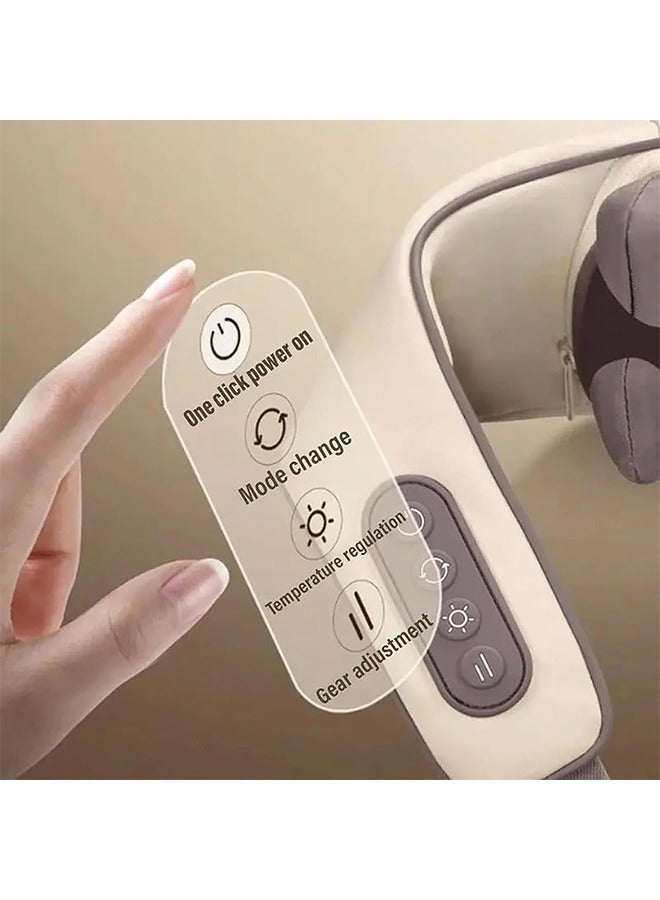 Arabest Electric Back Massagers, Shoulder Massagers with Heat, Massage Pillow for Neck, Shoulders, Back and Legs, Pain Relief, Cordless Deep Tissue Kneading Massage, 4D Deep Tissue Kneading (Grey) - Image 4