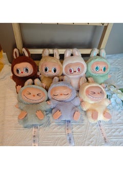 Generic Rab Cloth Second Generation Doll Sitting Vinyl Party Plush Macaron Cute Doll Hand Key Chain Batch-Specifications:Sitting Grandma Gray-Color:Please Take Multiples Of 12 For The Specified Color (contact Customer Service For Boxes, Anything Below The Multiple Will Be Shipped Randomly By Default)  - Image 1