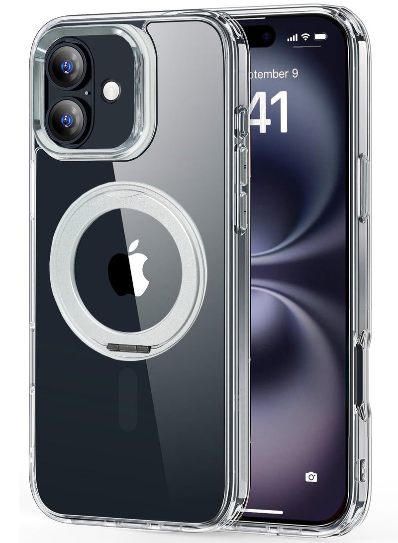 Aztech Magnetic Phone Case for iPhone 16 Case Cover Anti-Slip and Drop-Proof Protective Cover with 360° Ring Stand Compatible & MagSafe Exclusively Designed for iPhone 16 Anti-Scratch