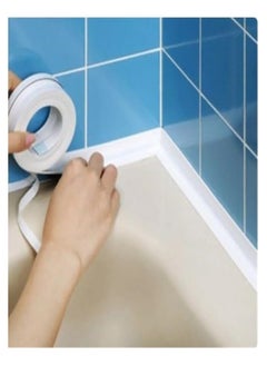 RATSAW Sealing Tape Toilet Sealing Tape Waterproof Mold Moisture Proof High Adhesion Kitchen Bathroom Sealing Tape Dampproof Sealing Sticker for Kitchen Sink Bathroom 3.2m to 3.8cm White  - Image 2