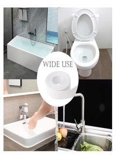 RATSAW Sealing Tape Toilet Sealing Tape Waterproof Mold Moisture Proof High Adhesion Kitchen Bathroom Sealing Tape Dampproof Sealing Sticker for Kitchen Sink Bathroom 3.2m to 3.8cm White  - Image 4