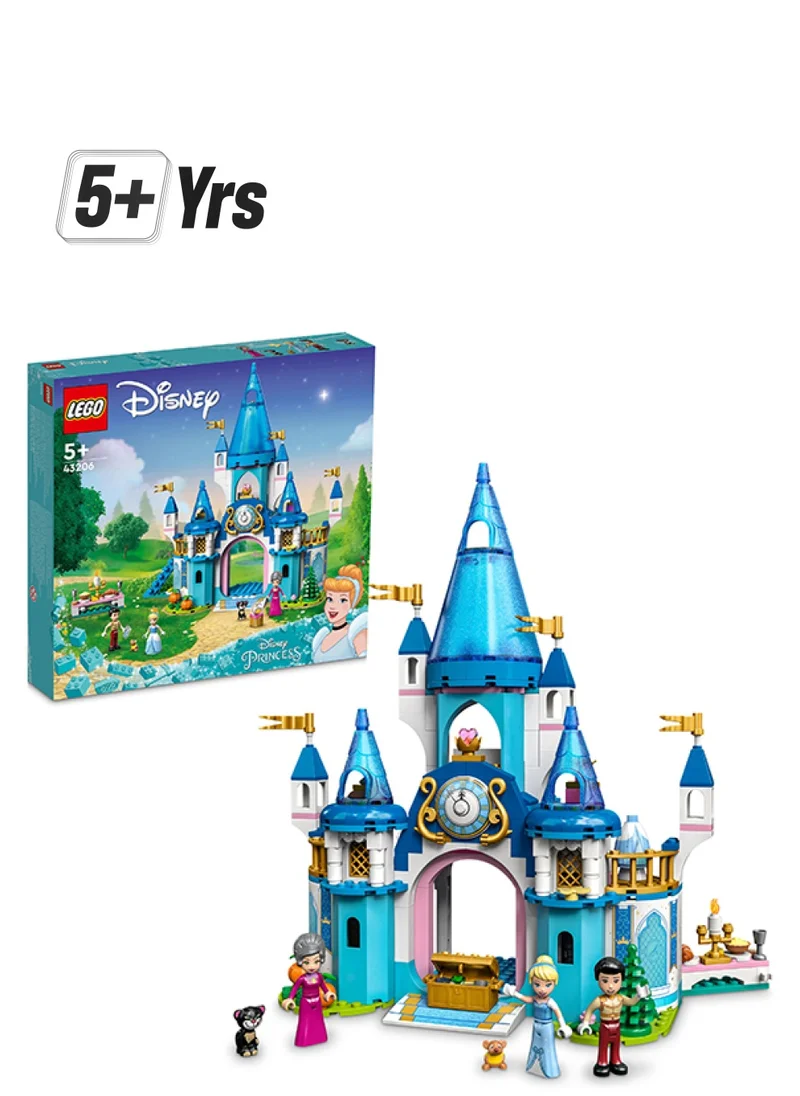 ليغو Disney Princess Cinderella and Prince Charming’s Castle 43206 Building Kit; A Fun, Buildable Toy Set for Fans of Princesses and Castles; Beloved Characters Enhance the Play for Kids Aged 5 and up (365 Pieces)