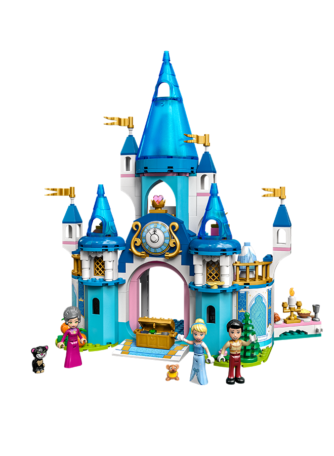 LEGO Disney Princess Cinderella and Prince Charming’s Castle 43206 Building Kit; A Fun, Buildable Toy Set for Fans of Princesses and Castles; Beloved Characters Enhance the Play for Kids Aged 5 and up (365 Pieces)
