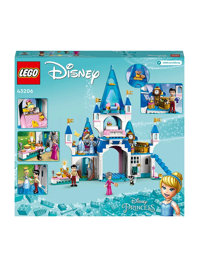 LEGO Disney Princess Cinderella and Prince Charming’s Castle 43206 Building Kit; A Fun, Buildable Toy Set for Fans of Princesses and Castles; Beloved Characters Enhance the Play for Kids Aged 5 and up (365 Pieces)