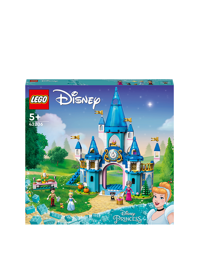 LEGO Disney Princess Cinderella and Prince Charming’s Castle 43206 Building Kit; A Fun, Buildable Toy Set for Fans of Princesses and Castles; Beloved Characters Enhance the Play for Kids Aged 5 and up (365 Pieces)