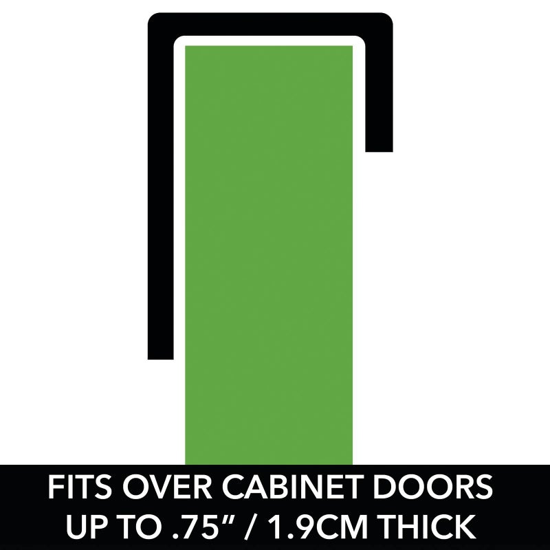 mDesign Over the Cabinet Metal Wire Small Garbage Container, Trash Bag Holder Rack for Recycled Reusable Disposable Plastic Shopping Grocery Bags for Kitchen, Pantry, Garage, Bathroom - Matte Black - Image 5