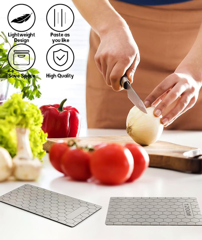 Vihaanta Knife Sharpener Stone, Knife Sharpener Tool, Stone with Non-Slip Pad, Efficient Tool for Kitchen Knives, Scissors and Chisels, 152 x 63 mm - Image 5