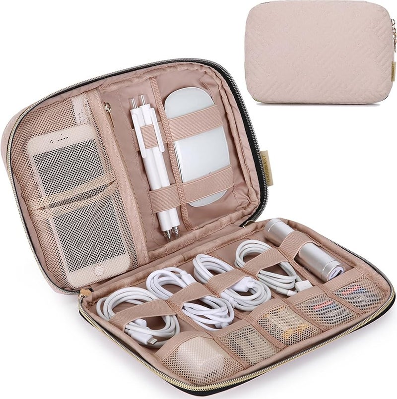 BAGSMART Electronic Organizer Small Travel Cable Organizer Bag for Hard Drives, Cables, Charger, Phone, USB, SD Card - Image 2