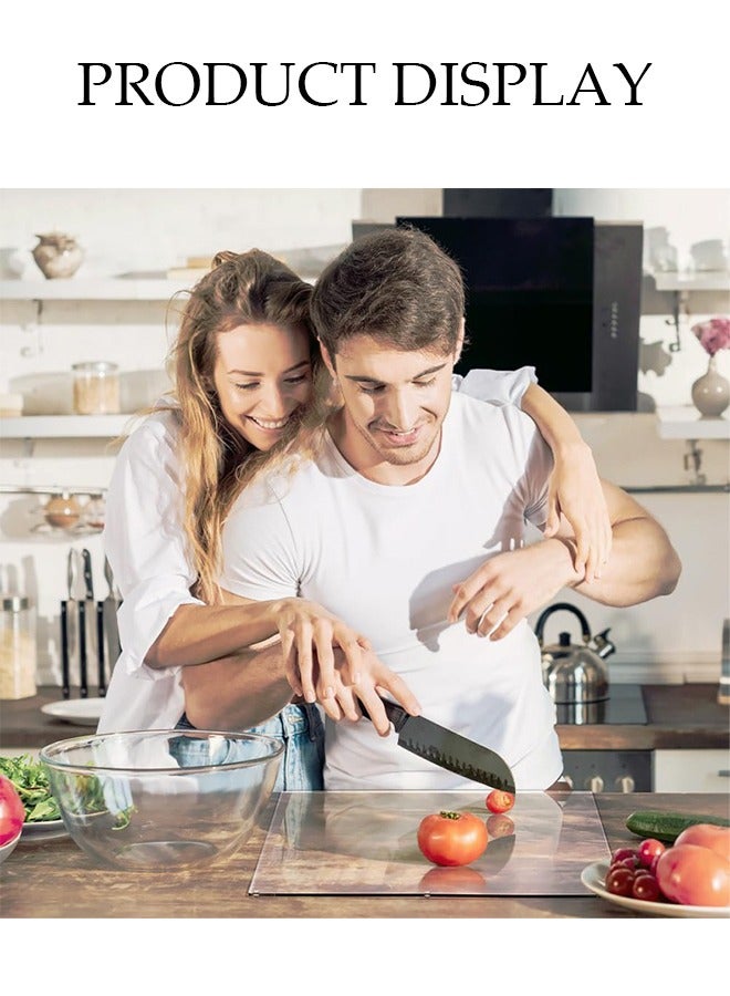 DUNISO لوح تقطيع أكريليك لسطح المطبخ، لوح تقطيع شفاف غير قابل للانزلاق، وسادة حماية لسطح العمل، سميك ومتين، سهل التنظيف، مناسب لمطبخ المنزل والمطعم، 30 * 40 * 3 سم - Image 5