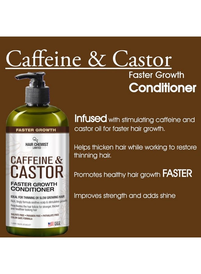 Hair Chemist Caffeine And Castor Faster Growth Conditioner 33.8 Oz. Hair Conditioner For Faster Hair Growth - Image 4
