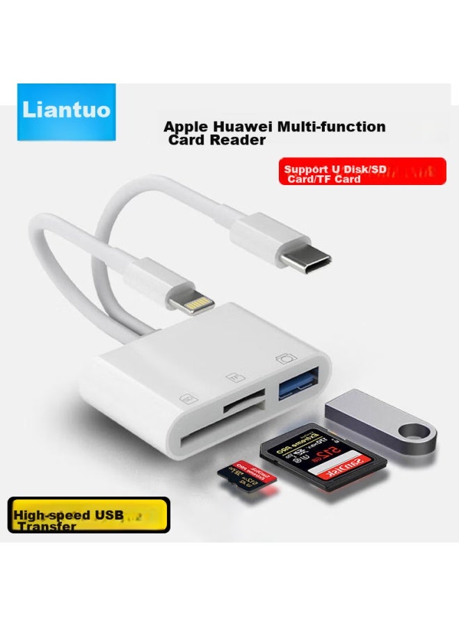 Linkstone Liantuo Type-c/apple Card Reader, Compatible With Multi-function Card Readers, Apple Card Reader For Tf/sd Cards, Huawei Card Reader, Two-in For Phones And Car Use - Image 5