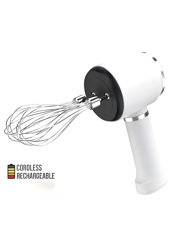 Cordless Rechargeable Hand Mixer, 1500W Electric Mixer with 3 Speed Control, Food-Grade Beaters, Portable Kitchen Mixer with 2 Pairs of Stainless Steel Attachments for Baking, Whipping & Mixing  - Image 1