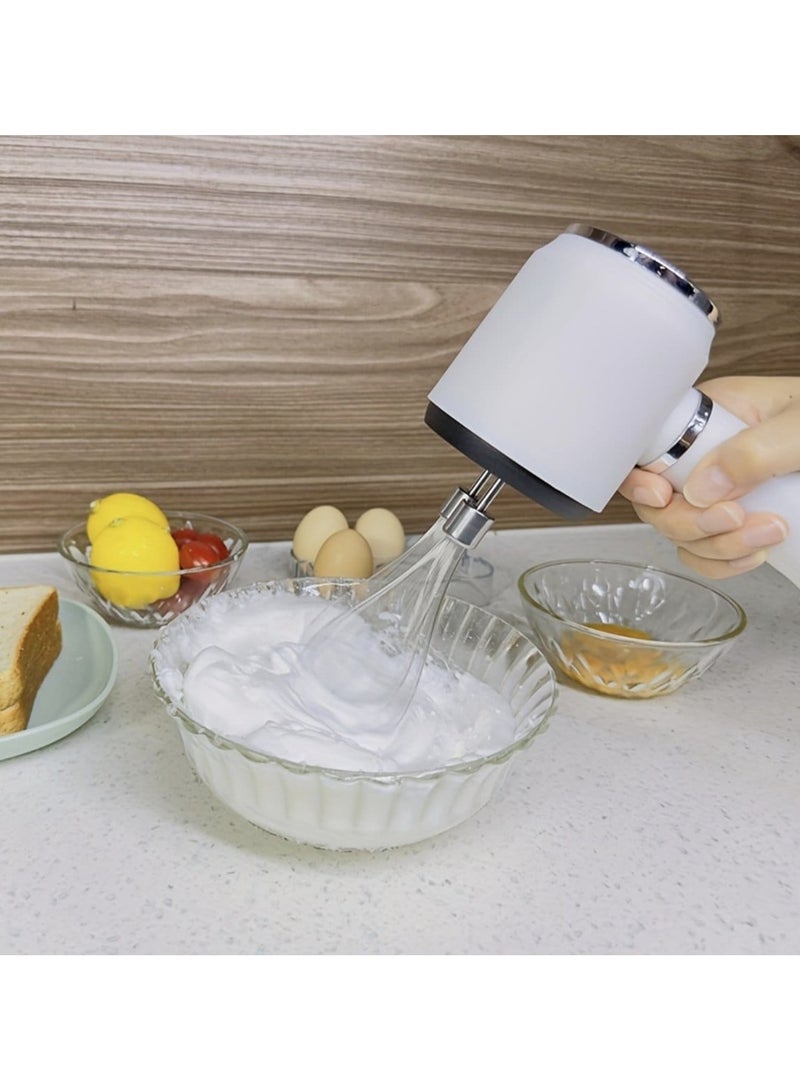 Cordless Rechargeable Hand Mixer, 1500W Electric Mixer with 3 Speed Control, Food-Grade Beaters, Portable Kitchen Mixer with 2 Pairs of Stainless Steel Attachments for Baking, Whipping & Mixing  - Image 4