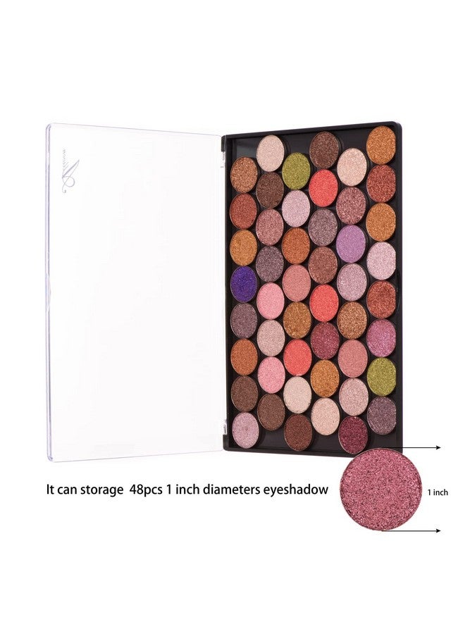 Allwon Large Empty Magnetic Transparent Plastic Makeup Palette For Eyeshadow Lipstick Blush Powder - Image 4