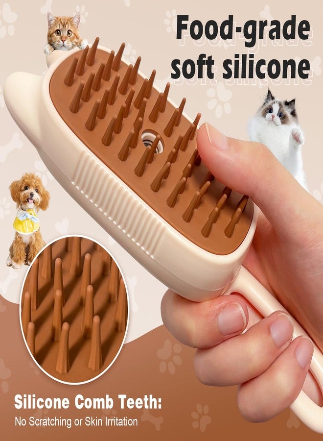 FRESHSOLO Cat Steam Brush for Dog & Cat, Spritz Defur Comb 3 in 1 Pet Rechargeable Steam Brush Tool for Long and Short Haired Cats and Dogs, Anti-Static, Shedding, Detangling, Massage & Combing (White) - Image 5