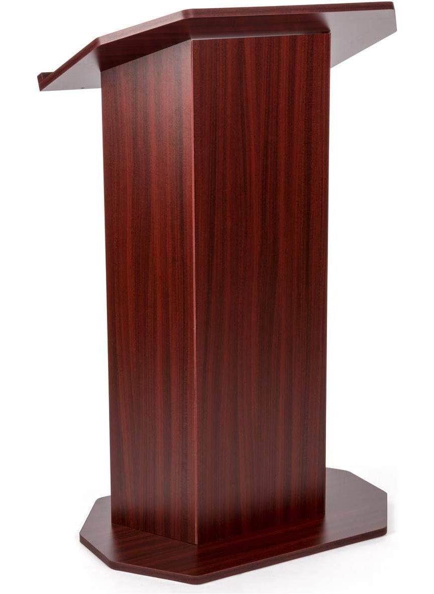 Displays2go Displays2go Affordable Wooden Podium  Mahogany OLILCTOPBSM  - Image 1
