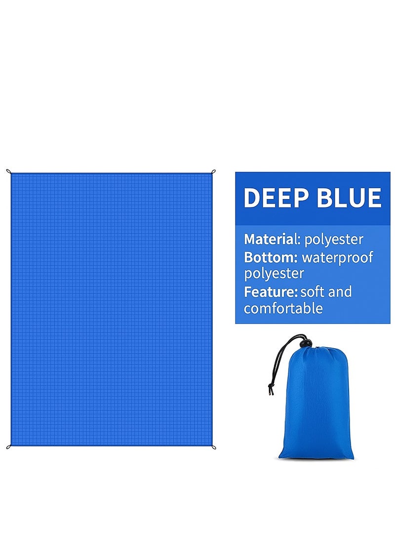 بطانية شاطئ كبيرة مضادة للرمال، مقاس 59×79 بوصة، سجادة شاطئ كبيرة جدًا، سجادة نزهة محمولة للسفر والتخييم والمشي، خفيفة الوزن وأساسية للعائلة ومقاومة للماء مصنوعة من النايلون - Image 3