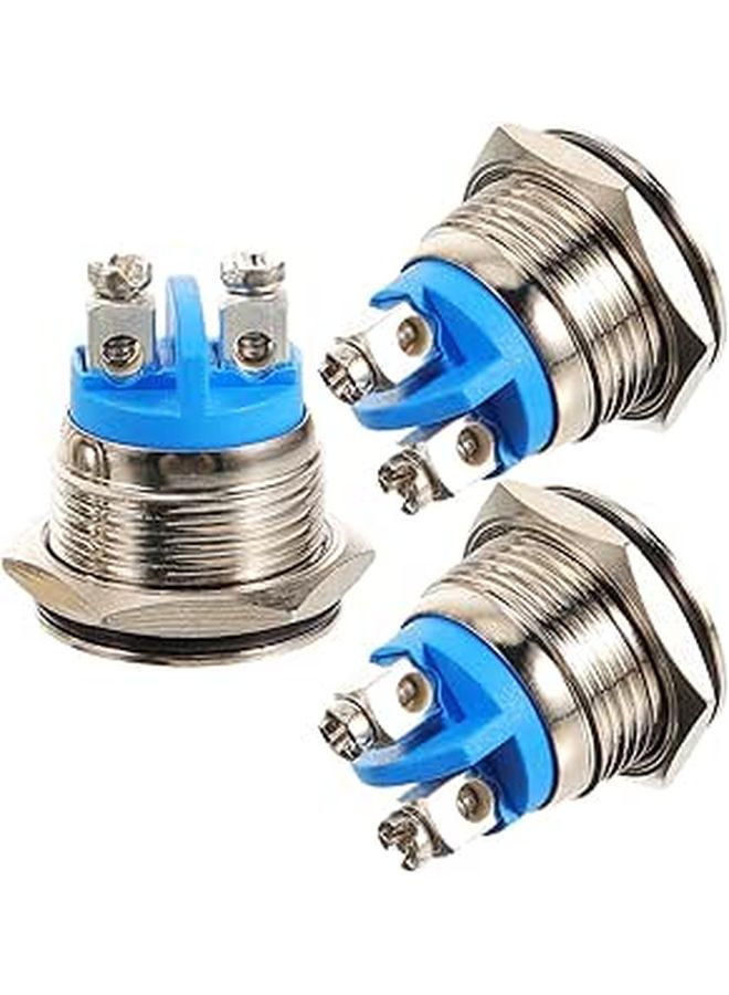 3Pcs Universal Metal Doorbell Button Replacement Kit with 16mm Raised Screw Terminals - Image 1