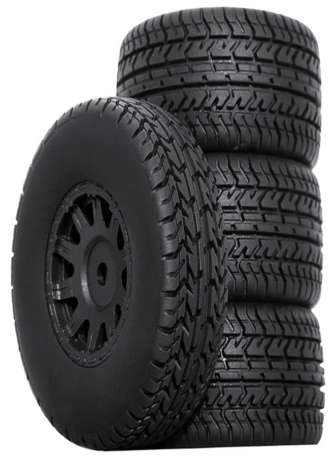 4 عجلات وإطارات مقاس 65 مم لسيارات ARRMA 1/14 Mojave Grom و 1/18 Typhon GROM RC، قطع غيار للترقية، عجلات وإطارات سداسية مقاس 12 مم (أسود) - Image 2