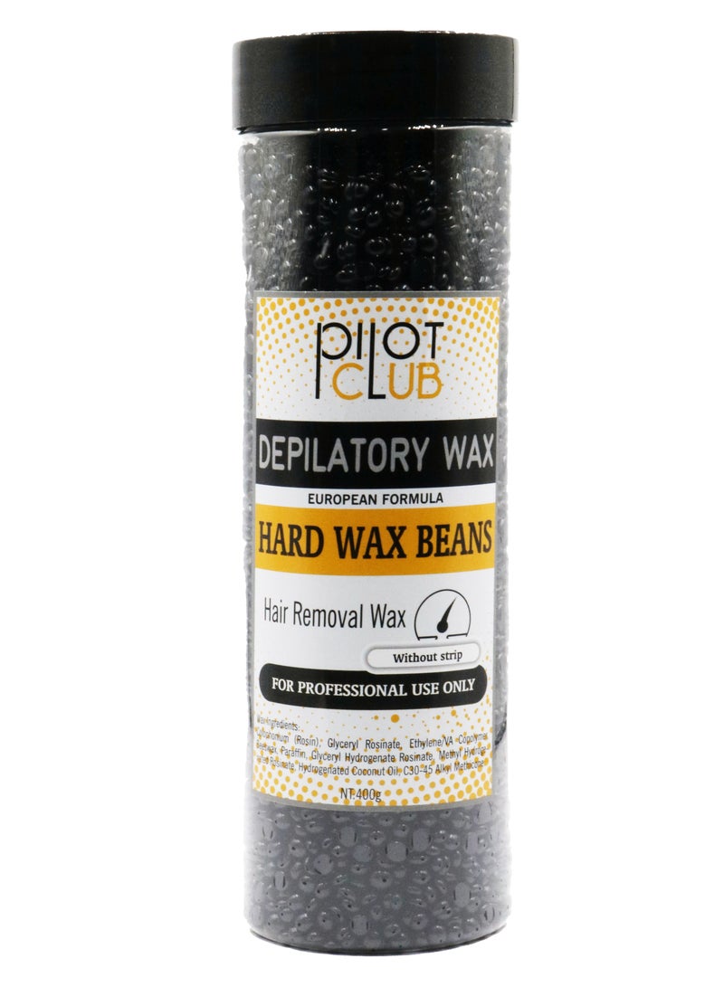 بايلوت كلوب حبوب شمع صلب – أسود – 400 جرام | إزالة شعر بدون شرائح للبشرة الحساسة والشعر الخشن
