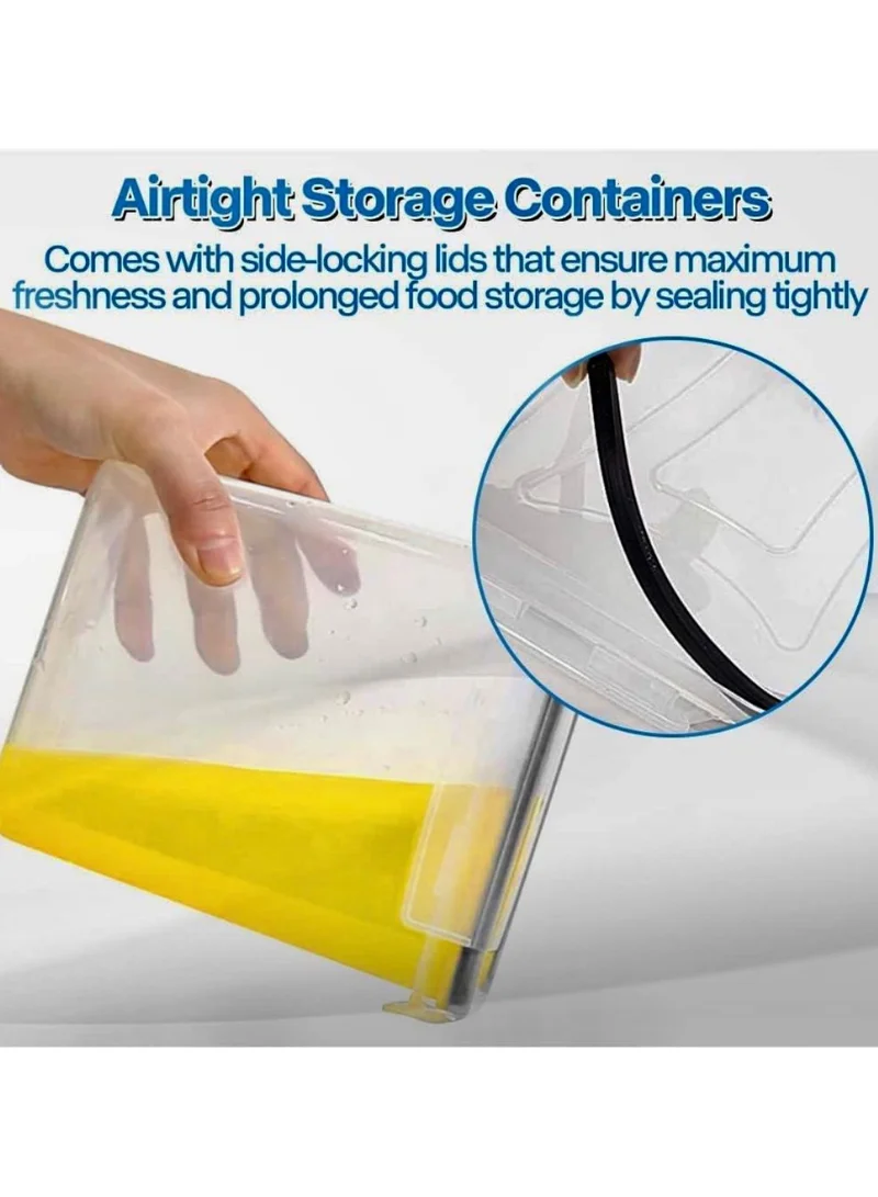 Quesera  Airtight Food Storage Containers Set, 14pcs BPA Free Plastic Dry Food Containers with Lids for Kitchen Pantry Organization and Storage, Include 20 Labels & Pen, Black  | Best Price UAE