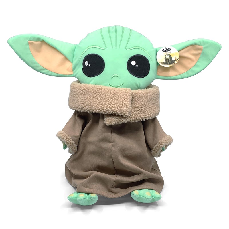 Jay Franco Star Wars The Mandalorian Stylized The Child Plush Stuffed Pillow Buddy Featuring Baby Yoda Grogu - Super Soft Polyester Microfiber, 16 inch - Image 1