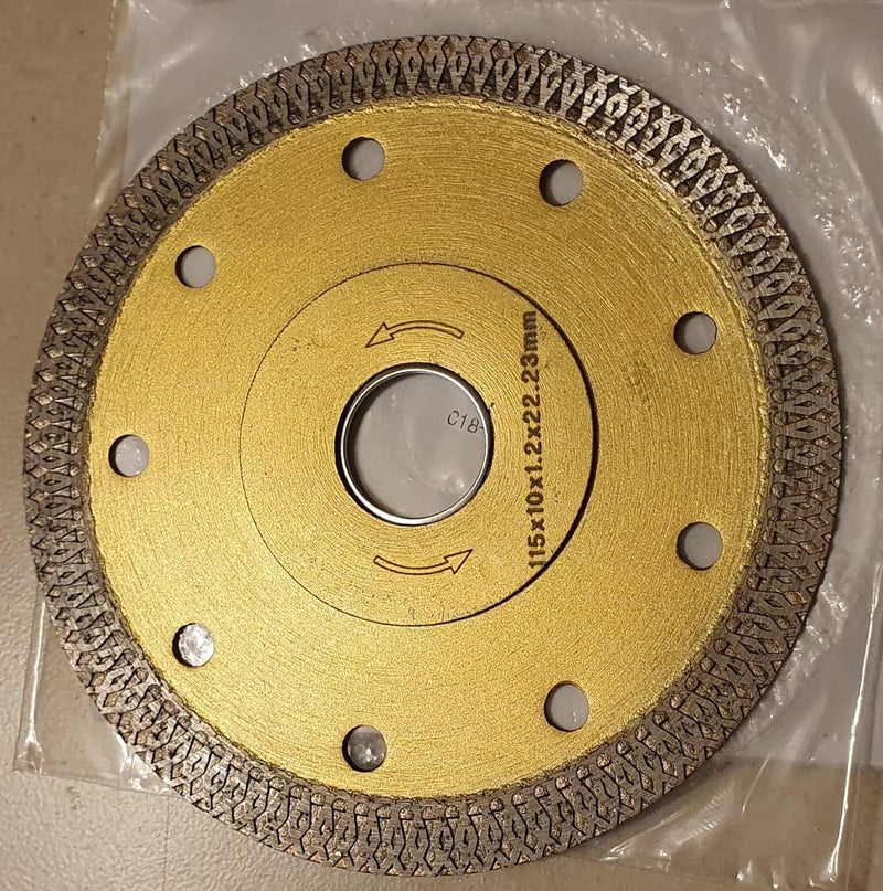 Diamond Saw Blade for Angle Grinder - 105/115/125mm, Ideal for Cutting Marble, Granite, Concrete, and Glass(Red,115mm) - Image 1