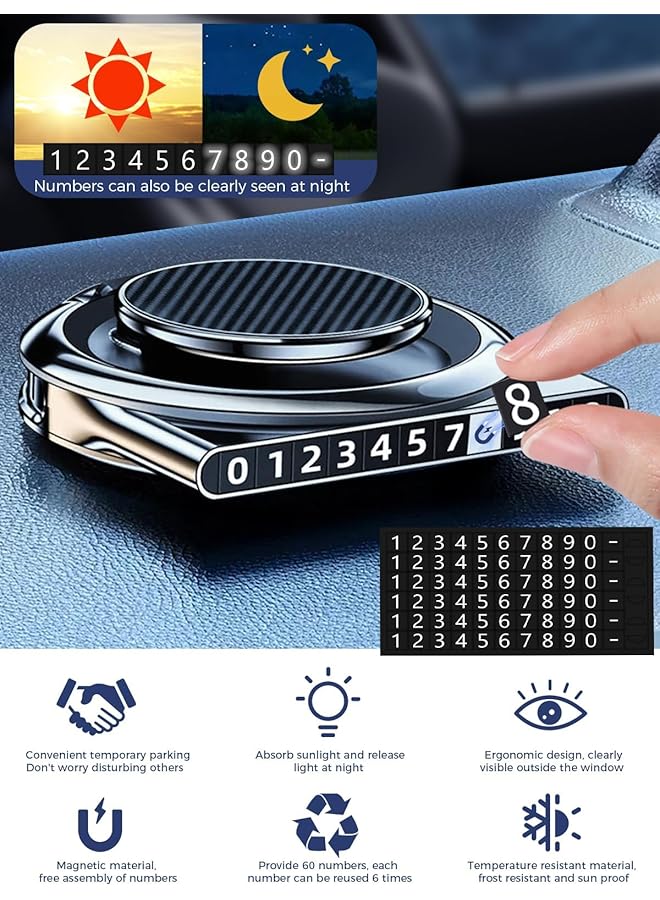 KASTWAVE Multifunction Magnetic Phone Car Mount, With Car Air Fresheners Diffuser, Number Parking Phone Holder Dashboard Phone Holder, Suit For All Phone Model - Image 5