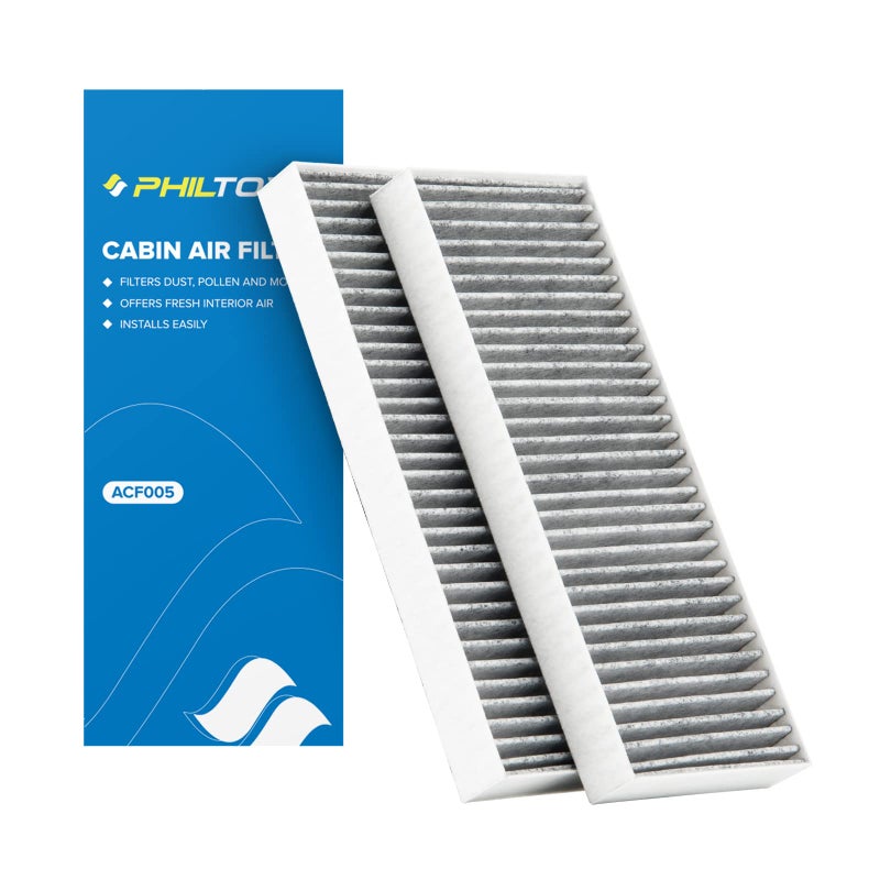 PHILTOP PHILTOP Cabin Air Filter, Replacement for CF10553, Frontier 2015-2019, Pathfinder 2005-2012, Xterra 2005-2015, Premium ACF005 Cabin Filter with Activated Carbon Filter Up Dust Pollen Odor  - Image 1
