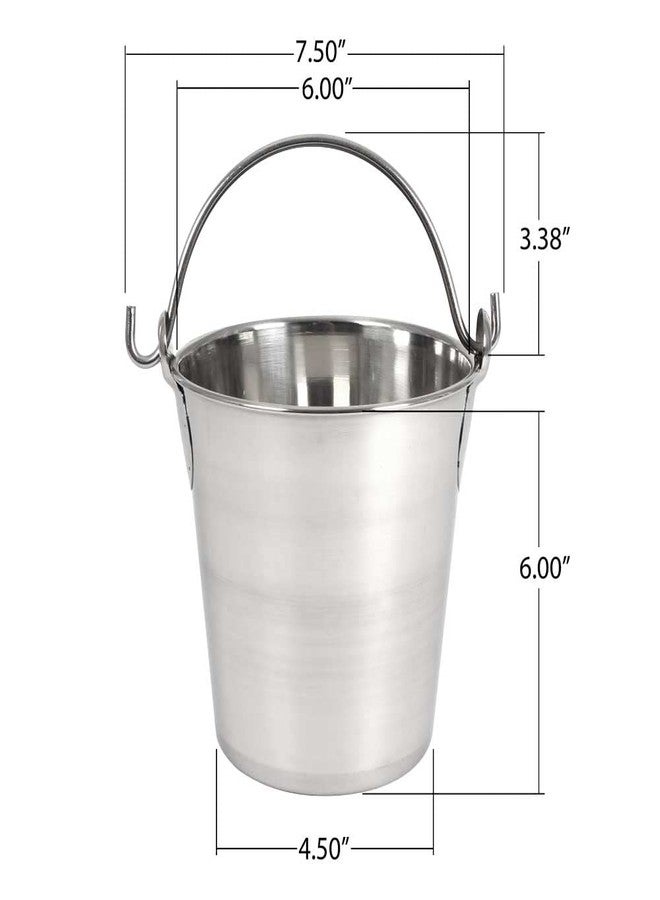 Lindy's 2-Quart Stainless Steel Bucket, Durable Seamless Bucket for Many Home Tasks, Carry Water or Milk, Fill with Food, Use as a Flower Pot, Cleaning Bucket, Table Centerpiece and Much More - Image 4