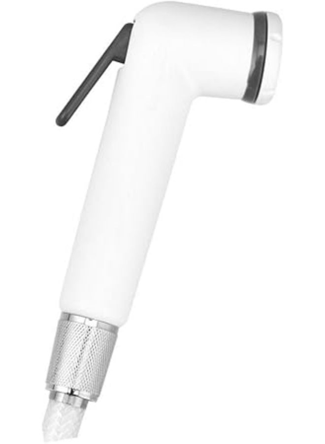 Shattaf Set - White Finish| Acrylic Jet Spray For Toilet | Handheld Bidet Sprayer Kit-Sprayer, Sprayer Holder, Hose, Screws | Fits All Standard Shower Hoses | Bathroom Fixtures - Image 2