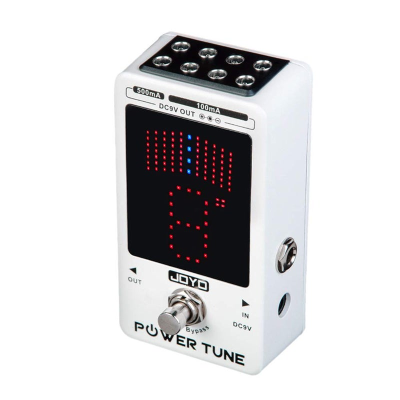 JOYO Power Supply Tuner Pedal with Isolated 8-Channel (2 at 500mA, 6 at 100mA) Low Noise DC 9V Output - True Bypass (Power Tune JF-18R) - Image 1