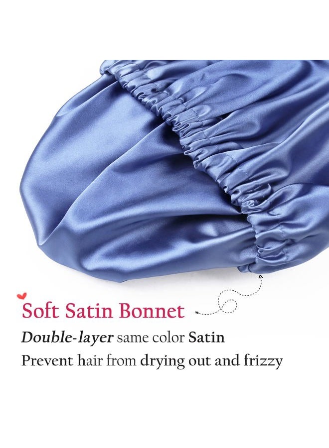 Alnorm Satin Bonnet for Black Women, Satin Scarf for Hair Light Blue - Image 5