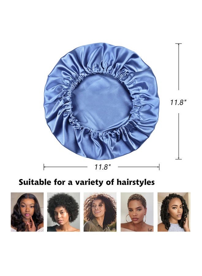 Alnorm Satin Bonnet for Black Women, Satin Scarf for Hair Light Blue - Image 2