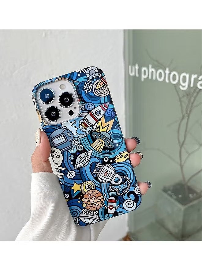 iPhone 16 Pro Funny Rocket Pattern Case Cover, Anti-Explosion and Anti-Drop, Easy To Install, Back Hard Back Ultra Thin Case Shockproof Protection Case Cover For iPhone 16 Pro