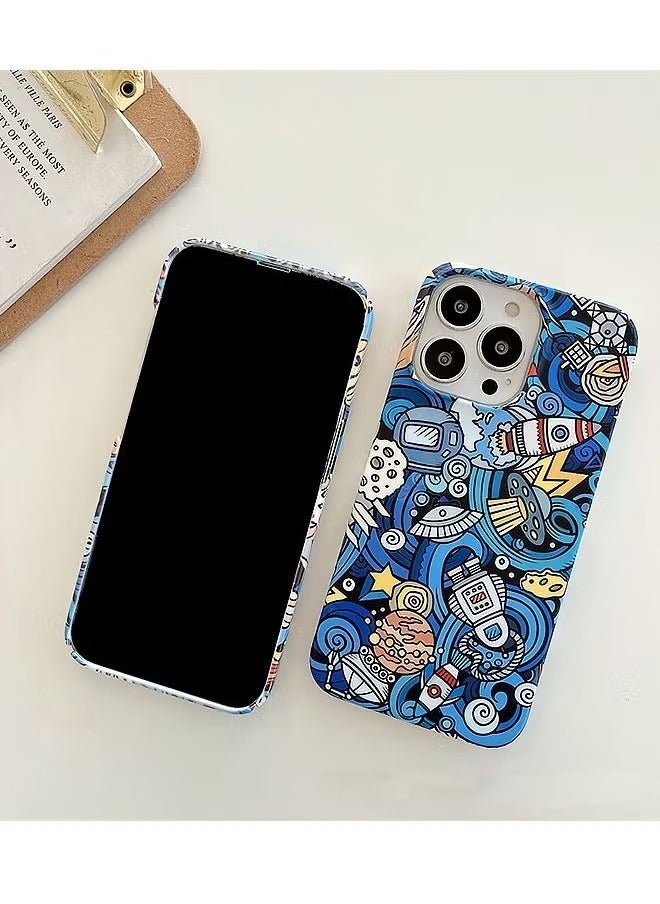 iPhone 16 Pro Funny Rocket Pattern Case Cover, Anti-Explosion and Anti-Drop, Easy To Install, Back Hard Back Ultra Thin Case Shockproof Protection Case Cover For iPhone 16 Pro