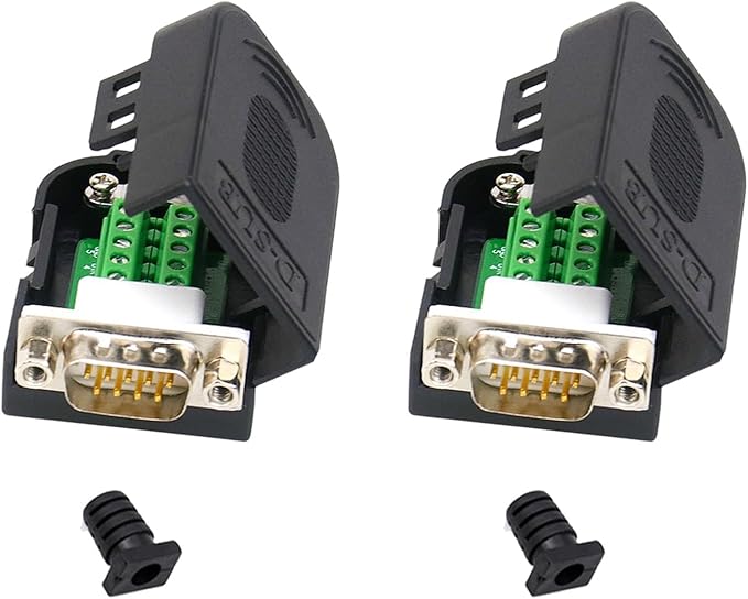 2 قطعة وحدة توصيل طرفية DB9 بدون لحام RS232 RS485 من الذكر والجوز - Image 1