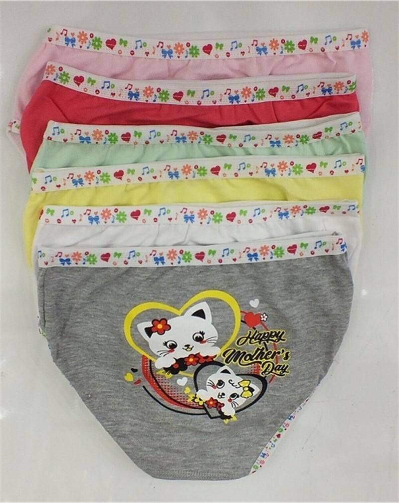 Tutku Passion 6 Pieces Multicolored Printed Children's Briefs 
